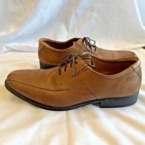 Clarks Collection Mens Tilden Walk Oxford Brown Tan Dress Shoes Casual SIZE 13 W
